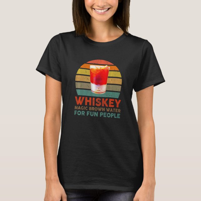 T-shirt Whiskey Definition Magique Eau Brown Pour Les Pers (Devant)