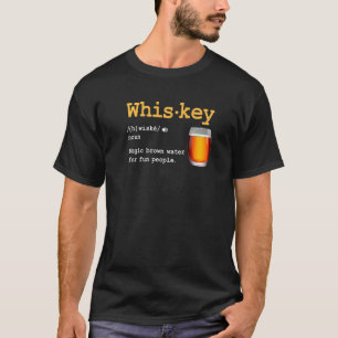 T-shirt Whiskey Definition Magique Eau Brown Pour Les Pers