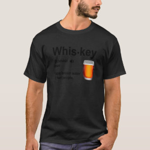 T-shirt Whiskey Definition Magique Eau Brown Pour Les Pers