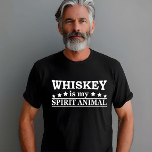 T-shirt Whiskey est mon animal d'esprit drôle de dire alco