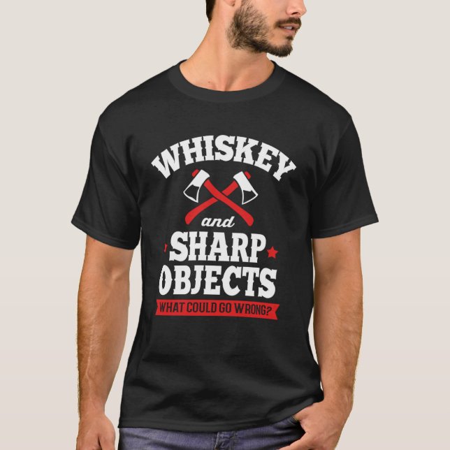 T-shirt Whiskey Et Sharp Objets Ax Jetant (Devant)