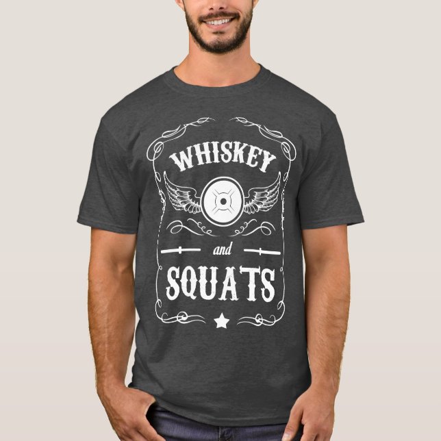 T-shirt Whiskey et Squats - Motivation "Poids Lifting" (Devant)