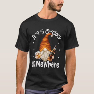 T-shirt Whiskey Papa Gnome Cite Son Horloge 5 O Quelque Pa
