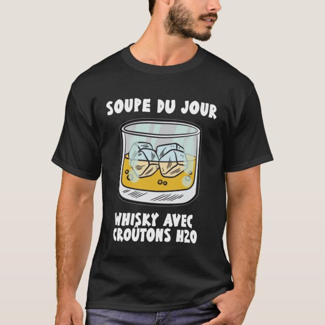 T-shirt Whiskey Soup Du Jour avec Croutons H2O Bourbon Dr. (Devant)