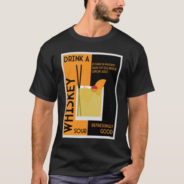 T-shirt Whiskey Sour Cocktail (Devant)