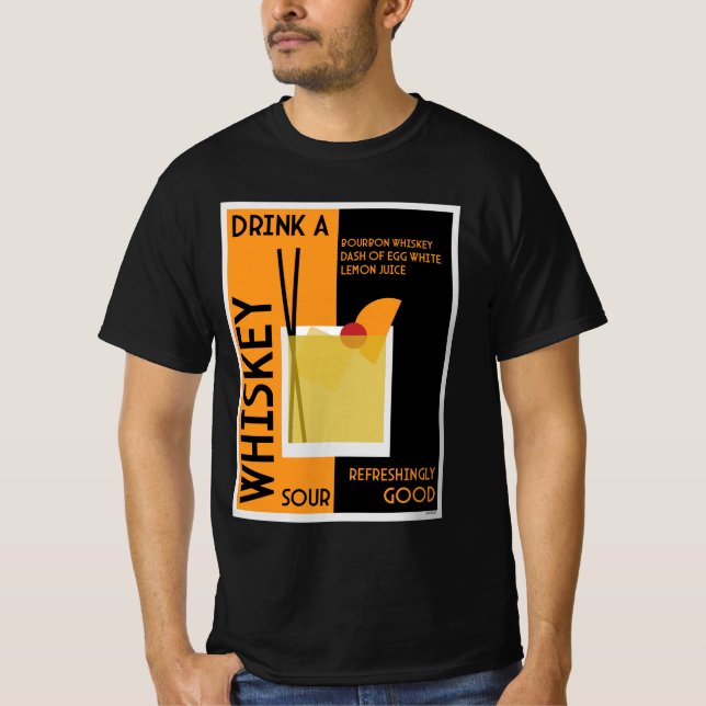 T-shirt Whiskey Sour Cocktail (Devant)