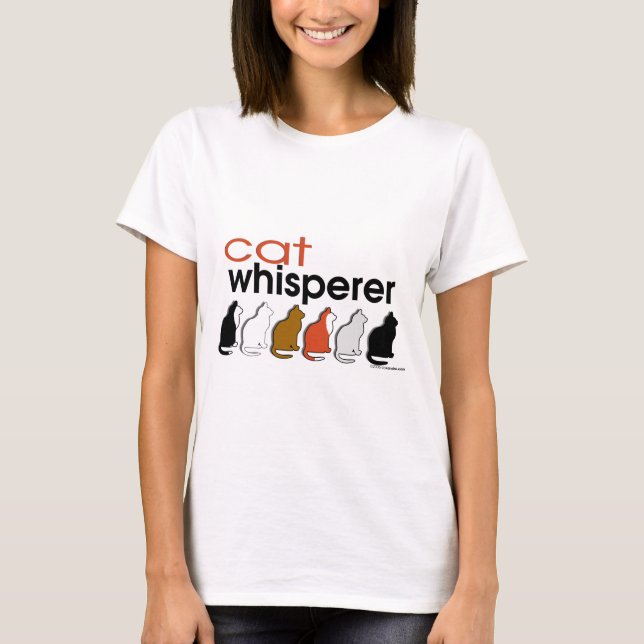 T-shirt Whisperer de chat (Devant)