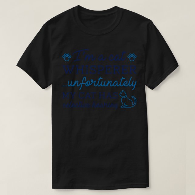 T-shirt Whisperer de chat 1 (Design devant)