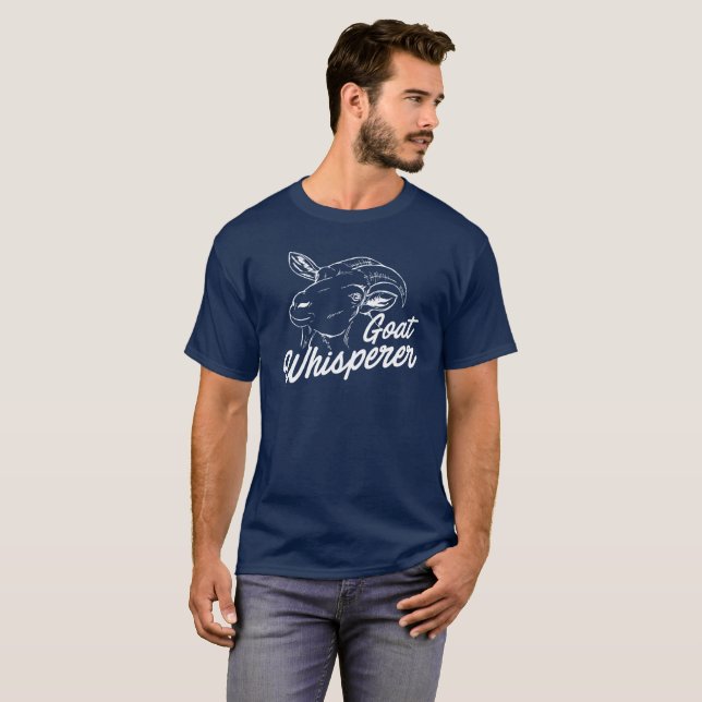 T-shirt Whisperer de chèvre avec la chèvre illustrée (Devant entier)
