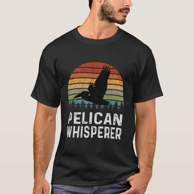 T-shirt Whisperer de Pélican rétro amusant Pelicans Lover (Devant)