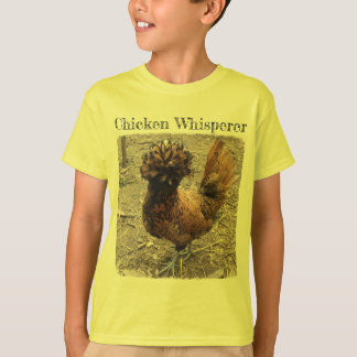 T-shirt Whisperer de poulet avec la poule polonaise crêtée