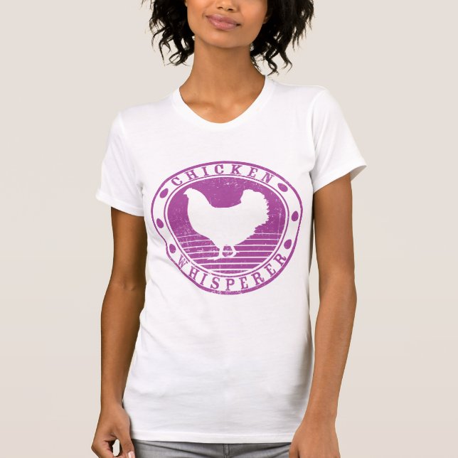 T-shirt Whisperer de poulet (patiné) (Devant)