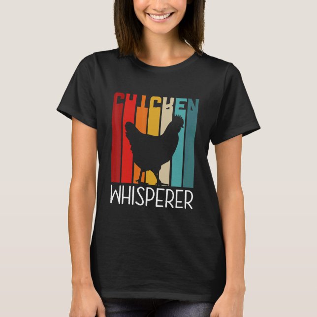 T-shirt Whisperer de poulet rétro (Devant)