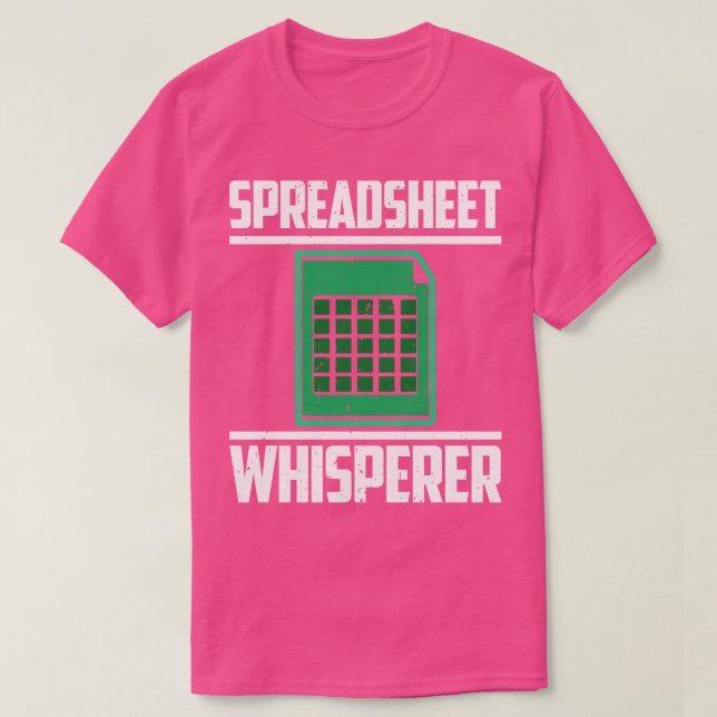 T-shirt Whisperer de Spreadsheet (Design devant)