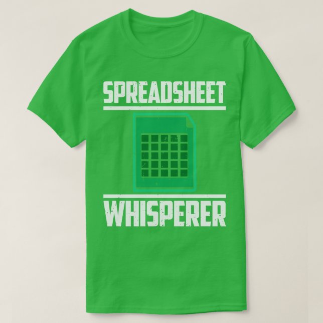 T-shirt Whisperer de Spreadsheet (Design devant)
