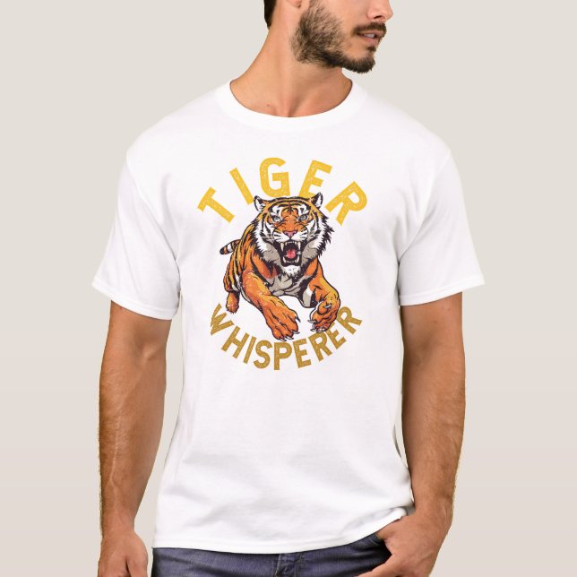 T-shirt Whisperer de tigre, animal sauvage (Devant)