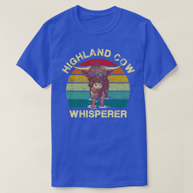 T-shirt Whisperer de vache Highland 3 (Design devant)