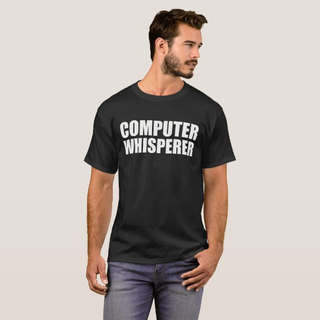 T-shirt Whisperer d'ordinateur (Devant entier)