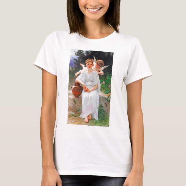 T-shirt Whisperies d'Amour, Bouguereau (Devant)