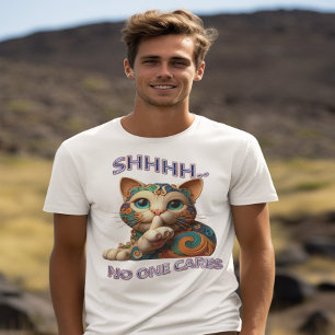 T-shirt Whispers Chat Whimsical Shhh Personne Ne S'En Souc