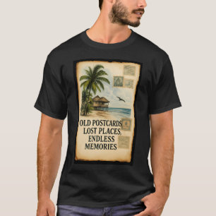 T-shirt Whispers De Shorts Oubliés Cartes Postales Vintage
