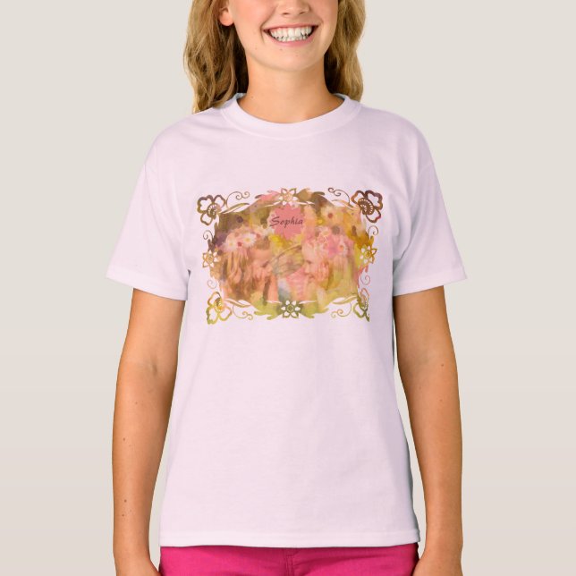 T-shirt Whispers of Magic: Two Fairy Friends in a Garden (Devant)