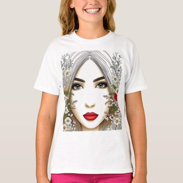 T-shirt Whispers of Nature - Beauté féminine en fleurs (Devant)