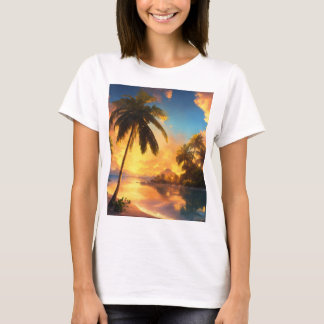 T-shirt Whispers of the Tides : Un paysage de rêve côtier