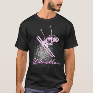 T-shirt Whistler BC Downhill Skiers Powder Ski Vacances So