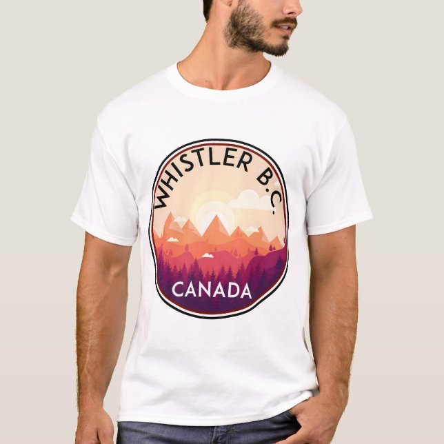 T-SHIRT WHISTLER BRITISH COLUMBIA CANADA SKIING SNOWBOARDI (Devant)