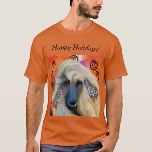 T-shirt White Afghan Hound
