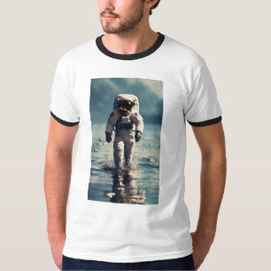 T-shirt "White Astronaut Graphic Tee : Stellar Style and G