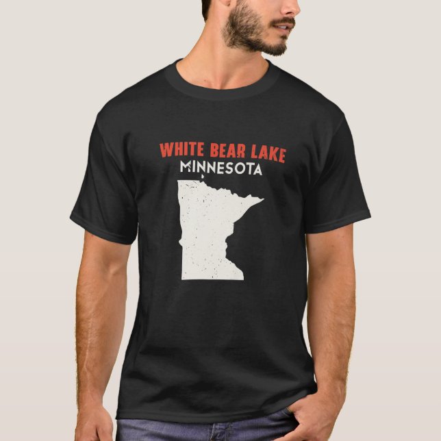 T-shirt White Bear Lake Minnesota USA State America Travel (Devant)