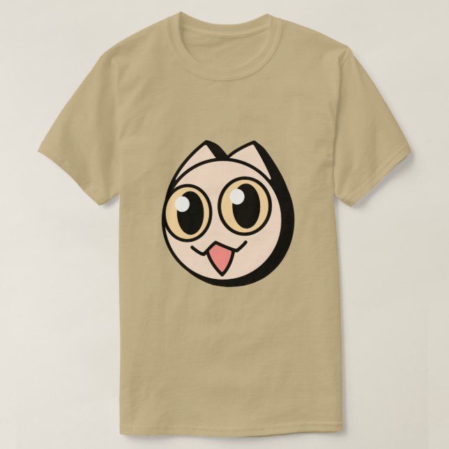 T-shirt White Cartoon Cat (Design devant)