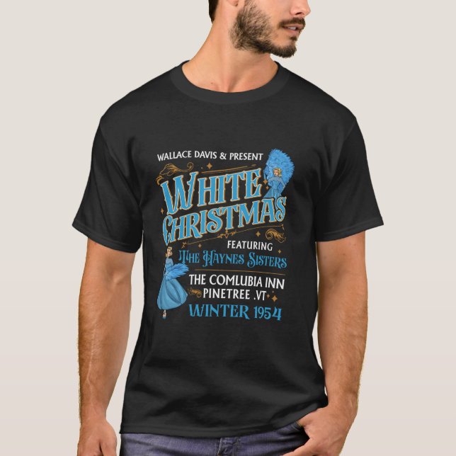 T-shirt White Christmas Movie 1954 Soeurs Pajamas Holiday (Devant)