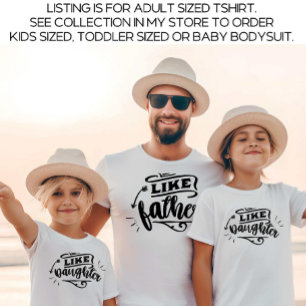 T-shirt White Daddy et moi à jumeler père fille
