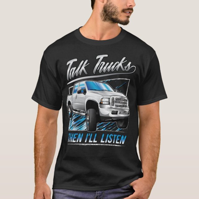 T-shirt White Ford Truck cute workout shirt lgbt  (Devant)