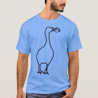 T-shirt White Goose Steals Crown Outline