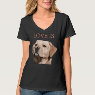 T-shirt White Labrador Retriever Yellow Love Lab