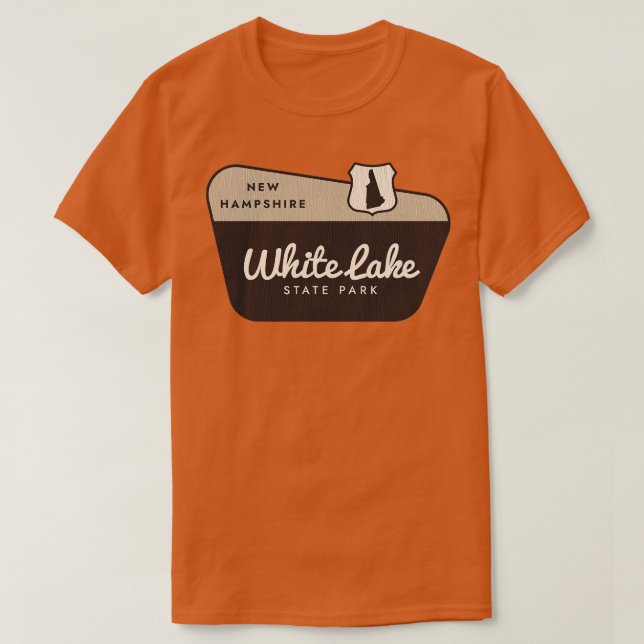 T-shirt White Lake State Park New Hampshire Affiche de bie (Design devant)