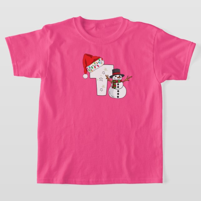 T-shirt White letter t christmas gift  (Poser)