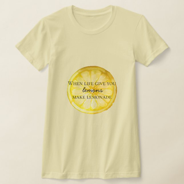 T-shirt White Life vous donne une citation de citron (Poser)