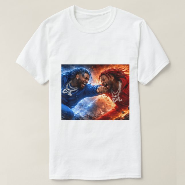 T-Shirt White Loot Vs Moody  (Design devant)