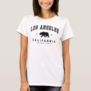 T-shirt White Los Angeles - Grizzly Bear Design