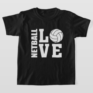 T-shirt White Netball Love, Netball
