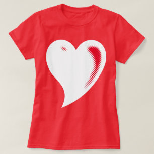 T-shirt White Pop Art Heart