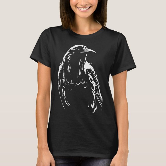 T-shirt White raven (Devant)