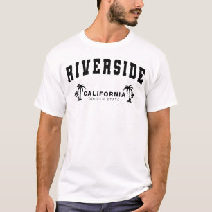T-shirt White Riverside, Californie, Golden State