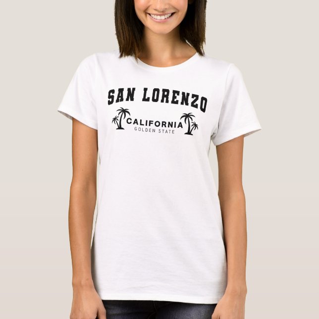 T-shirt White San Lorenzo, Californie (Devant)