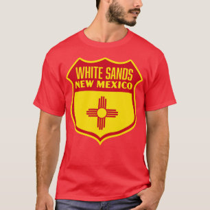 T-shirt White Sands Nouveau Mexique Retro Bouclier de drap